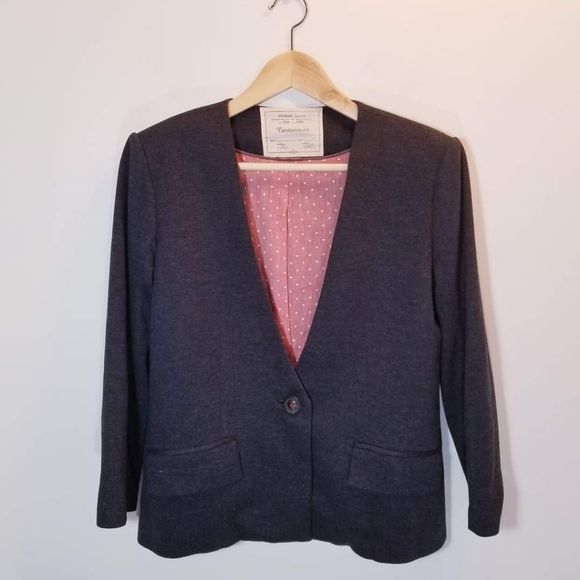 Anthropologie Cartonnier Sans Collar Blazer in dar - Picture 2 of 3